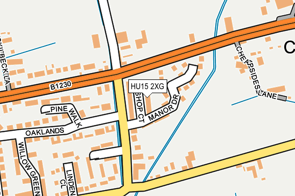 HU15 2XG map - OS OpenMap – Local (Ordnance Survey) HU15 2XG map - OS OpenMap – Local (Ordnance Survey)
