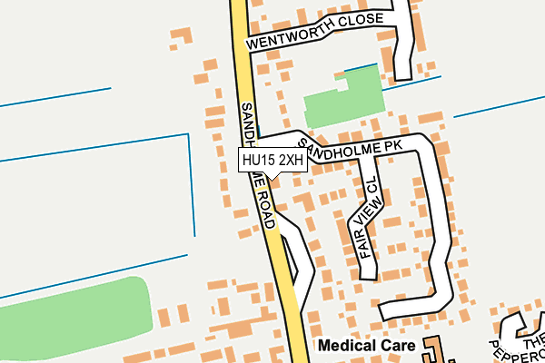 HU15 2XH map - OS OpenMap – Local (Ordnance Survey) HU15 2XH map - OS OpenMap – Local (Ordnance Survey)