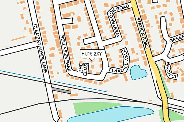 HU15 2XY map - OS OpenMap – Local (Ordnance Survey) HU15 2XY map - OS OpenMap – Local (Ordnance Survey)