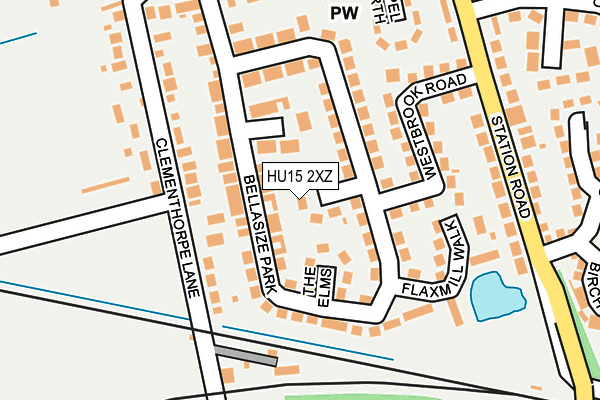 HU15 2XZ map - OS OpenMap – Local (Ordnance Survey) HU15 2XZ map - OS OpenMap – Local (Ordnance Survey)