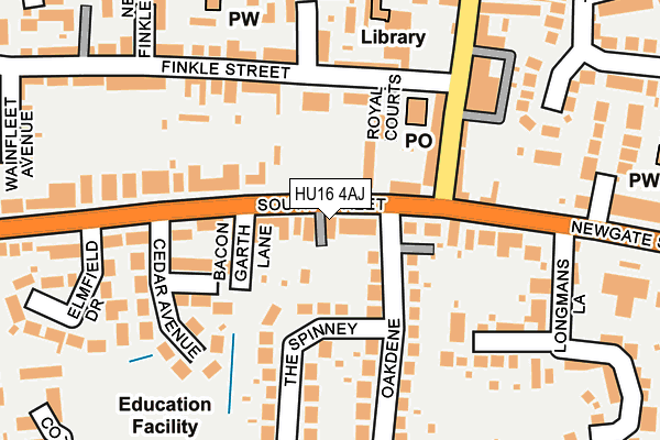 HU16 4AJ map - OS OpenMap – Local (Ordnance Survey)