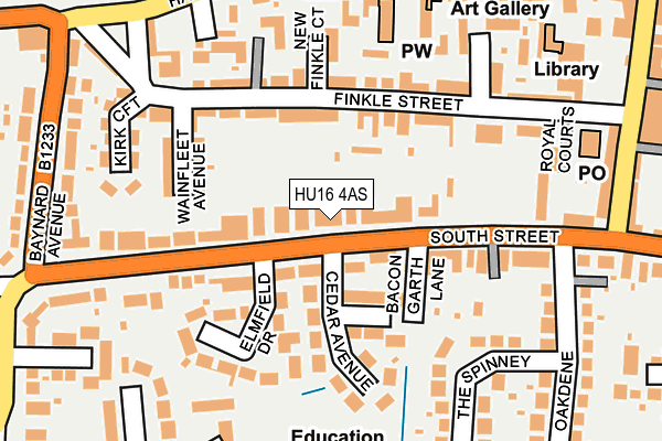 HU16 4AS map - OS OpenMap – Local (Ordnance Survey) HU16 4AS map - OS OpenMap – Local (Ordnance Survey)