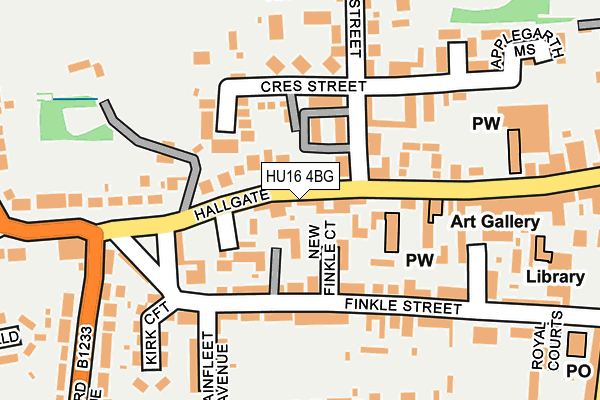 HU16 4BG map - OS OpenMap – Local (Ordnance Survey)