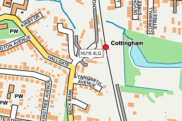 HU16 4LQ map - OS OpenMap – Local (Ordnance Survey)