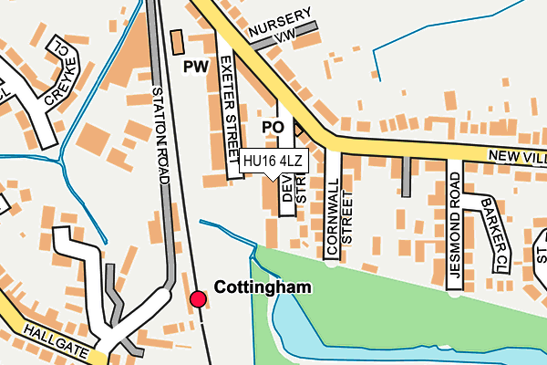 HU16 4LZ map - OS OpenMap – Local (Ordnance Survey)