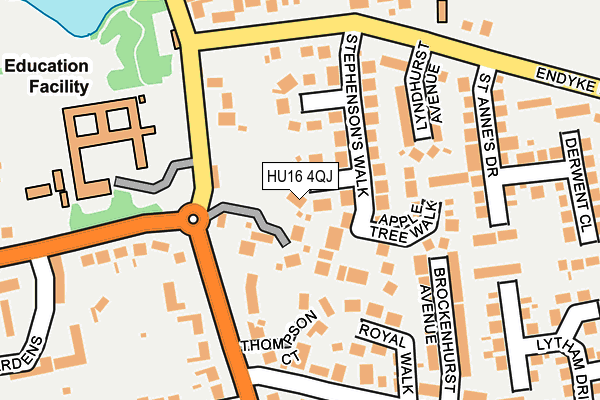 HU16 4QJ map - OS OpenMap – Local (Ordnance Survey)