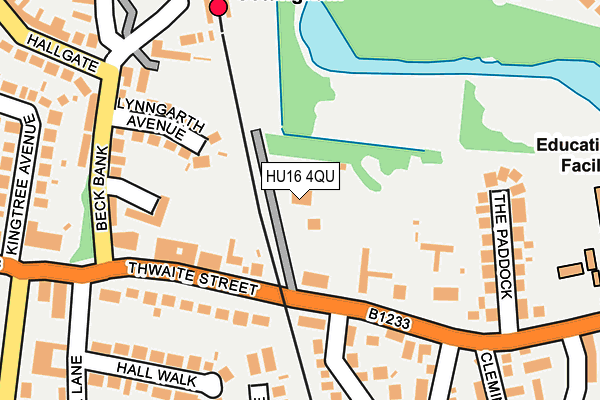 HU16 4QU map - OS OpenMap – Local (Ordnance Survey)