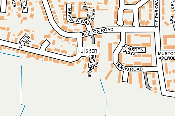 HU16 5ER map - OS OpenMap – Local (Ordnance Survey)