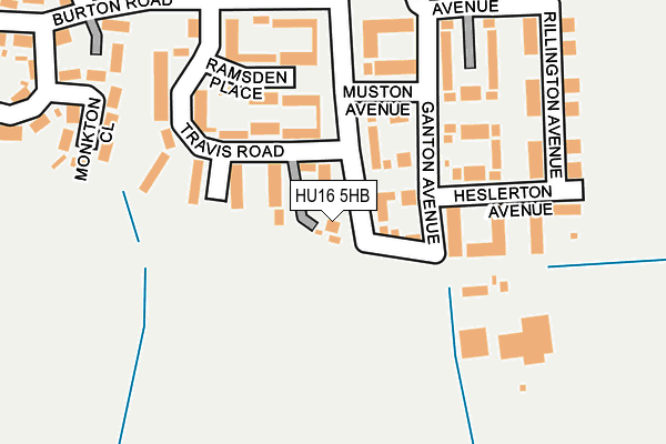 HU16 5HB map - OS OpenMap – Local (Ordnance Survey)