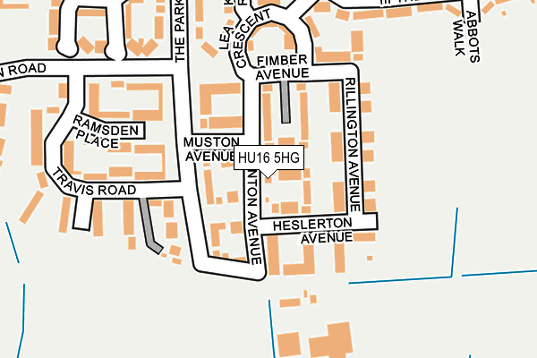 HU16 5HG map - OS OpenMap – Local (Ordnance Survey)