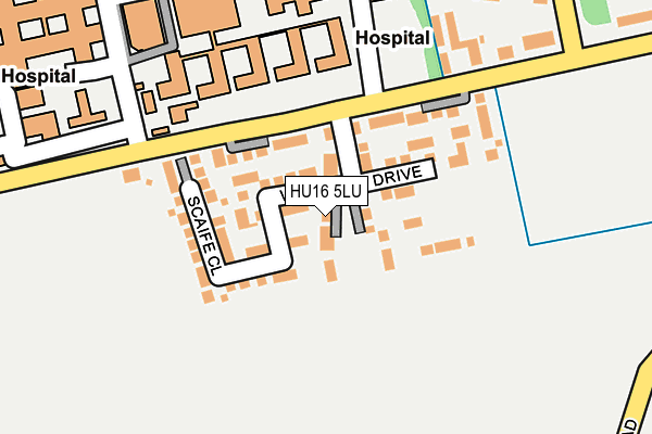 HU16 5LU map - OS OpenMap – Local (Ordnance Survey) HU16 5LU map - OS OpenMap – Local (Ordnance Survey)