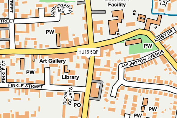 HU16 5QF map - OS OpenMap – Local (Ordnance Survey)
