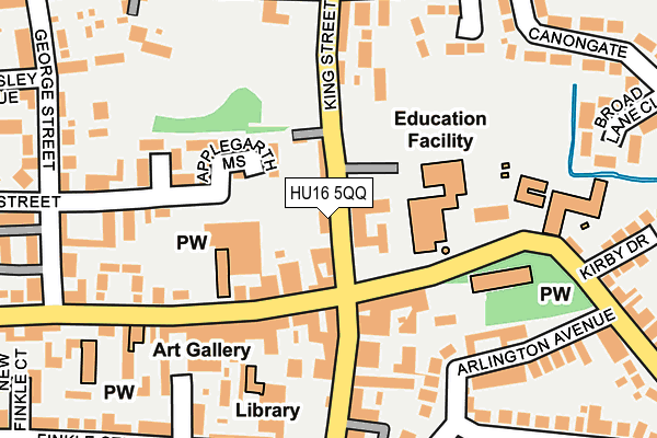 HU16 5QQ map - OS OpenMap – Local (Ordnance Survey)