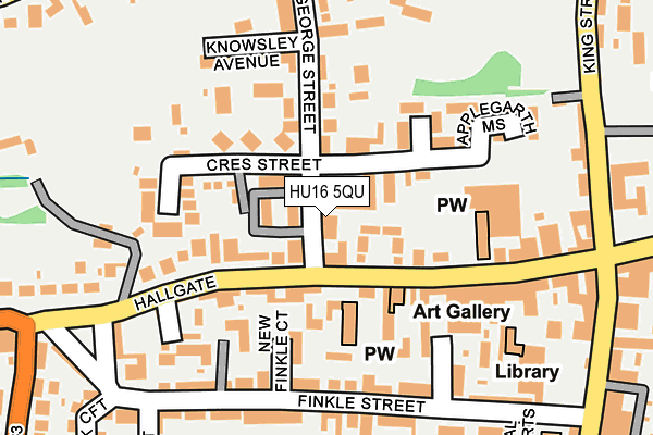 HU16 5QU map - OS OpenMap – Local (Ordnance Survey)