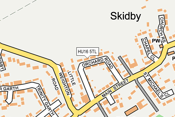 HU16 5TL map - OS OpenMap – Local (Ordnance Survey)