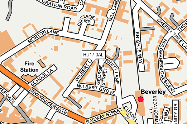 HU17 0AL map - OS OpenMap – Local (Ordnance Survey) HU17 0AL map - OS OpenMap – Local (Ordnance Survey)