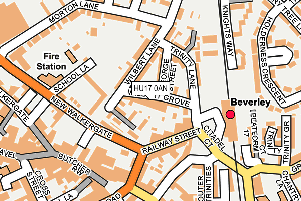 HU17 0AN map - OS OpenMap – Local (Ordnance Survey)