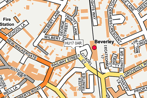 HU17 0AR map - OS OpenMap – Local (Ordnance Survey) HU17 0AR map - OS OpenMap – Local (Ordnance Survey)
