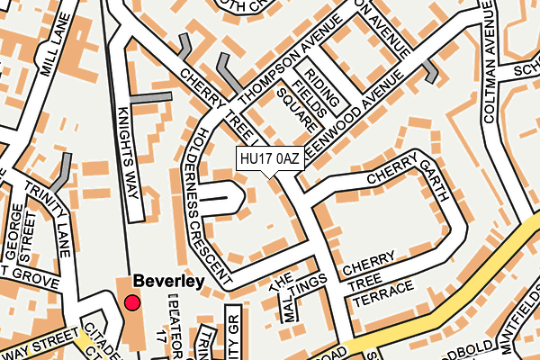 HU17 0AZ map - OS OpenMap – Local (Ordnance Survey) HU17 0AZ map - OS OpenMap – Local (Ordnance Survey)