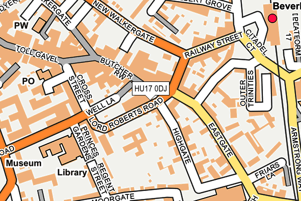 HU17 0DJ map - OS OpenMap – Local (Ordnance Survey) HU17 0DJ map - OS OpenMap – Local (Ordnance Survey)