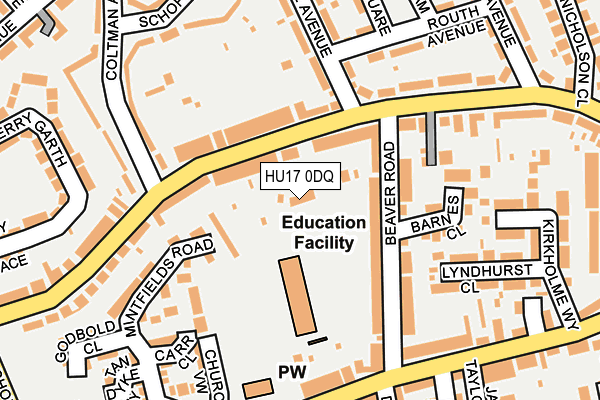 HU17 0DQ map - OS OpenMap – Local (Ordnance Survey) HU17 0DQ map - OS OpenMap – Local (Ordnance Survey)
