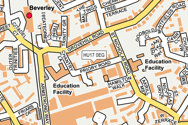 HU17 0EG map - OS OpenMap – Local (Ordnance Survey) HU17 0EG map - OS OpenMap – Local (Ordnance Survey)