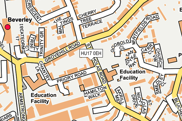 HU17 0EH map - OS OpenMap – Local (Ordnance Survey)