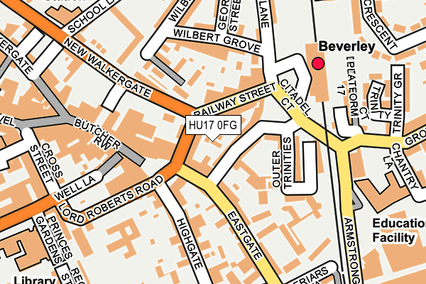 HU17 0FG map - OS OpenMap – Local (Ordnance Survey) HU17 0FG map - OS OpenMap – Local (Ordnance Survey)