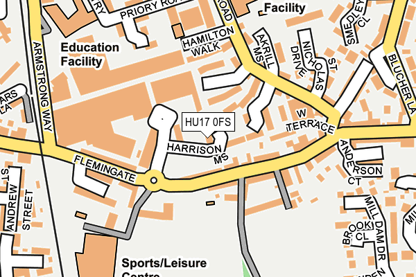 HU17 0FS map - OS OpenMap – Local (Ordnance Survey) HU17 0FS map - OS OpenMap – Local (Ordnance Survey)