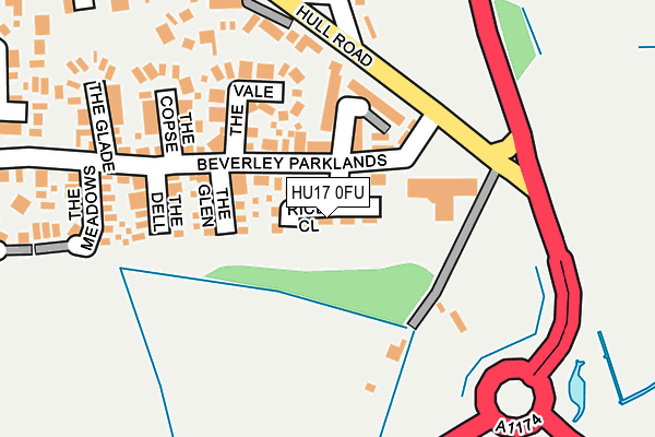 HU17 0FU map - OS OpenMap – Local (Ordnance Survey) HU17 0FU map - OS OpenMap – Local (Ordnance Survey)