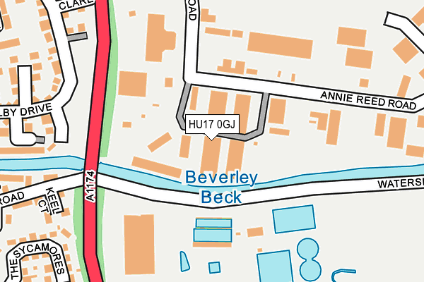 HU17 0GJ map - OS OpenMap – Local (Ordnance Survey) HU17 0GJ map - OS OpenMap – Local (Ordnance Survey)