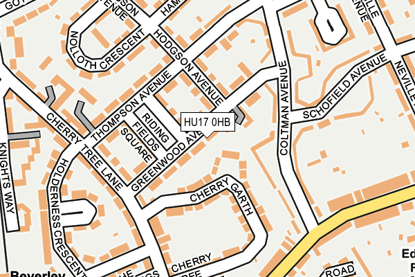 HU17 0HB map - OS OpenMap – Local (Ordnance Survey) HU17 0HB map - OS OpenMap – Local (Ordnance Survey)