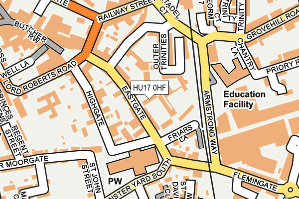 HU17 0HF map - OS OpenMap – Local (Ordnance Survey) HU17 0HF map - OS OpenMap – Local (Ordnance Survey)