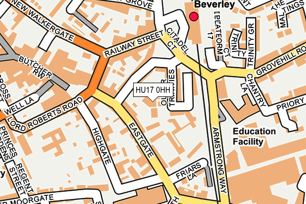 HU17 0HH map - OS OpenMap – Local (Ordnance Survey) HU17 0HH map - OS OpenMap – Local (Ordnance Survey)