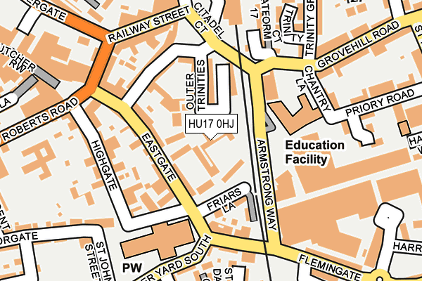 HU17 0HJ map - OS OpenMap – Local (Ordnance Survey) HU17 0HJ map - OS OpenMap – Local (Ordnance Survey)