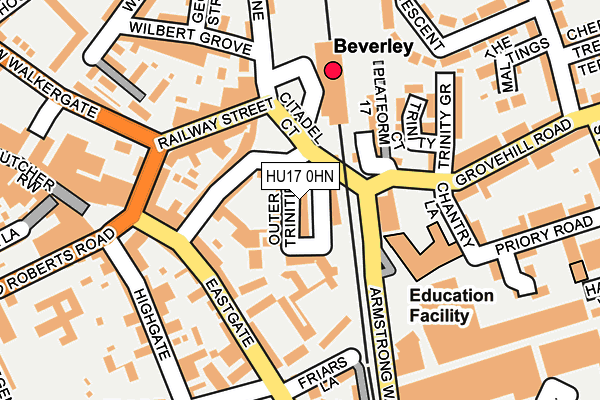 HU17 0HN map - OS OpenMap – Local (Ordnance Survey)