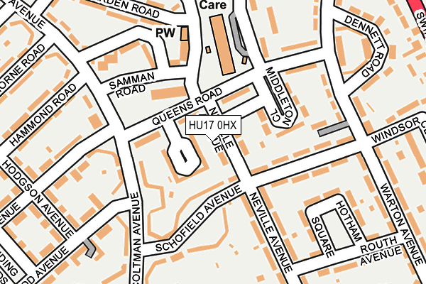 HU17 0HX map - OS OpenMap – Local (Ordnance Survey) HU17 0HX map - OS OpenMap – Local (Ordnance Survey)