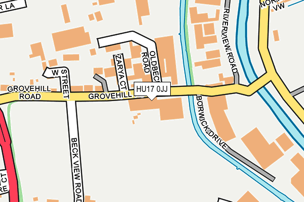 HU17 0JJ map - OS OpenMap – Local (Ordnance Survey) HU17 0JJ map - OS OpenMap – Local (Ordnance Survey)