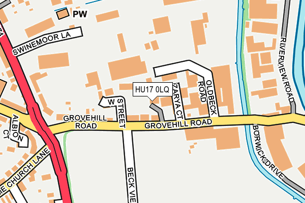 HU17 0LQ map - OS OpenMap – Local (Ordnance Survey) HU17 0LQ map - OS OpenMap – Local (Ordnance Survey)