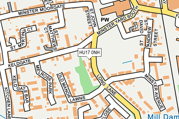 HU17 0NH map - OS OpenMap – Local (Ordnance Survey) HU17 0NH map - OS OpenMap – Local (Ordnance Survey)