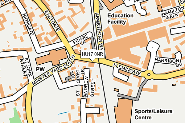 HU17 0NR map - OS OpenMap – Local (Ordnance Survey)