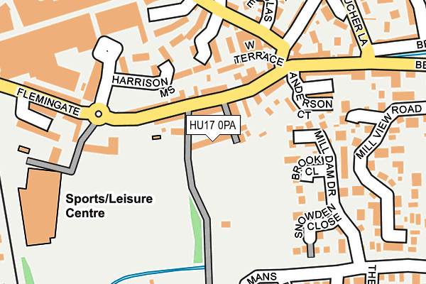 HU17 0PA map - OS OpenMap – Local (Ordnance Survey) HU17 0PA map - OS OpenMap – Local (Ordnance Survey)