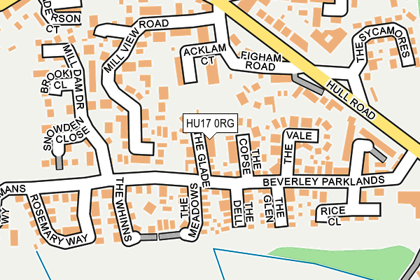 HU17 0RG map - OS OpenMap – Local (Ordnance Survey) HU17 0RG map - OS OpenMap – Local (Ordnance Survey)