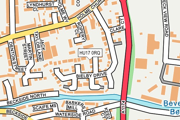 HU17 0RQ map - OS OpenMap – Local (Ordnance Survey) HU17 0RQ map - OS OpenMap – Local (Ordnance Survey)