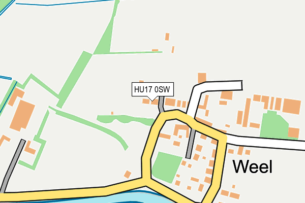 HU17 0SW map - OS OpenMap – Local (Ordnance Survey) HU17 0SW map - OS OpenMap – Local (Ordnance Survey)