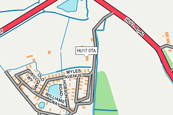 HU17 0TA map - OS OpenMap – Local (Ordnance Survey) HU17 0TA map - OS OpenMap – Local (Ordnance Survey)