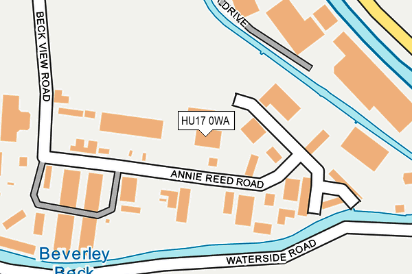 HU17 0WA map - OS OpenMap – Local (Ordnance Survey) HU17 0WA map - OS OpenMap – Local (Ordnance Survey)