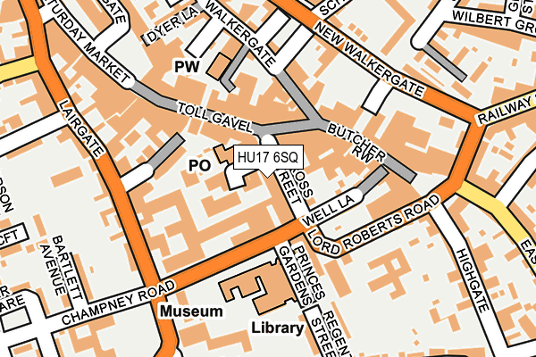 HU17 6SQ map - OS OpenMap – Local (Ordnance Survey) HU17 6SQ map - OS OpenMap – Local (Ordnance Survey)