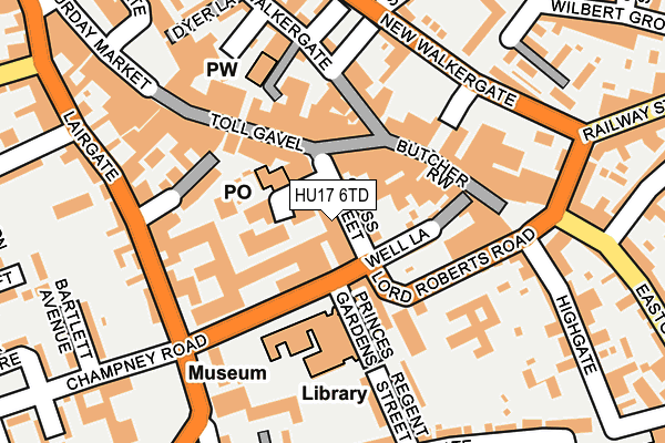 HU17 6TD map - OS OpenMap – Local (Ordnance Survey) HU17 6TD map - OS OpenMap – Local (Ordnance Survey)