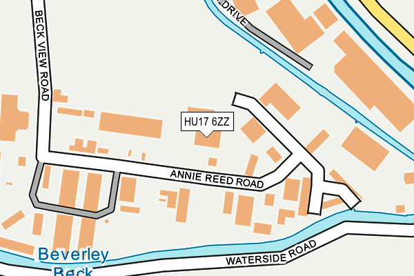 HU17 6ZZ map - OS OpenMap – Local (Ordnance Survey)